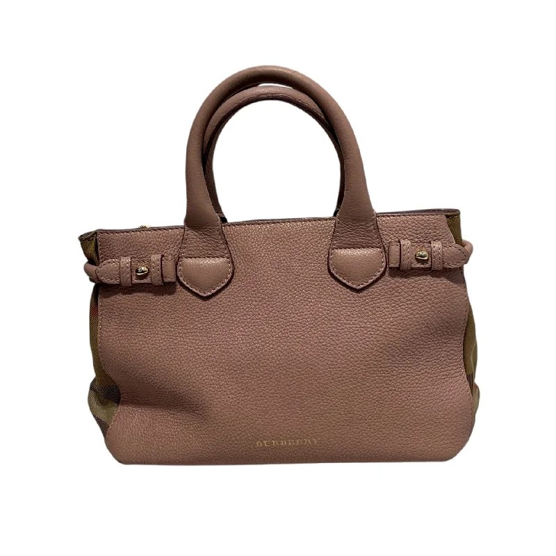 BURBERRY LONDON/Hand Bag/Leather/PNK/Tote Flash Sale On Designer Bags