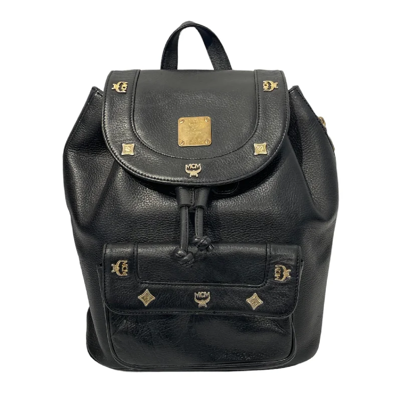 MCM/Backpack/M/Leather/BLK/ Statement Bags, Shop Today