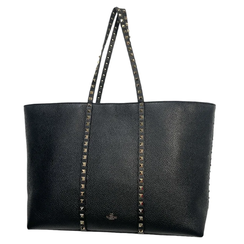 VALENTINO/Tote Bag/L/Leather/BLK/ Best Deals On Premium Handbags