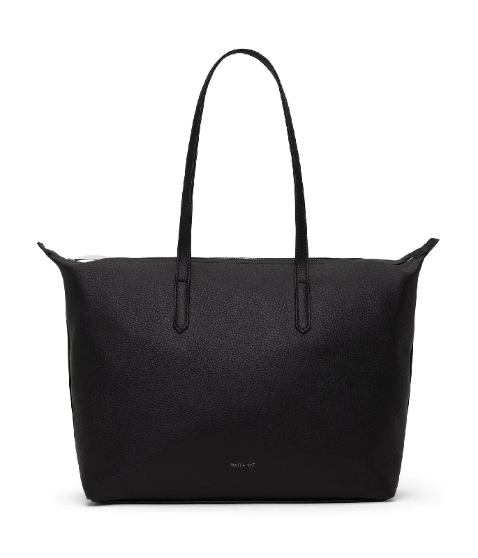 Abbi Zippered Tote in Black from Matt & Nat Trendy Purses At Exclusive Promotional Rates Abbi Zippered Tote in Black from Matt & Nat Trendy Purses At Exclusive Promotional Rates