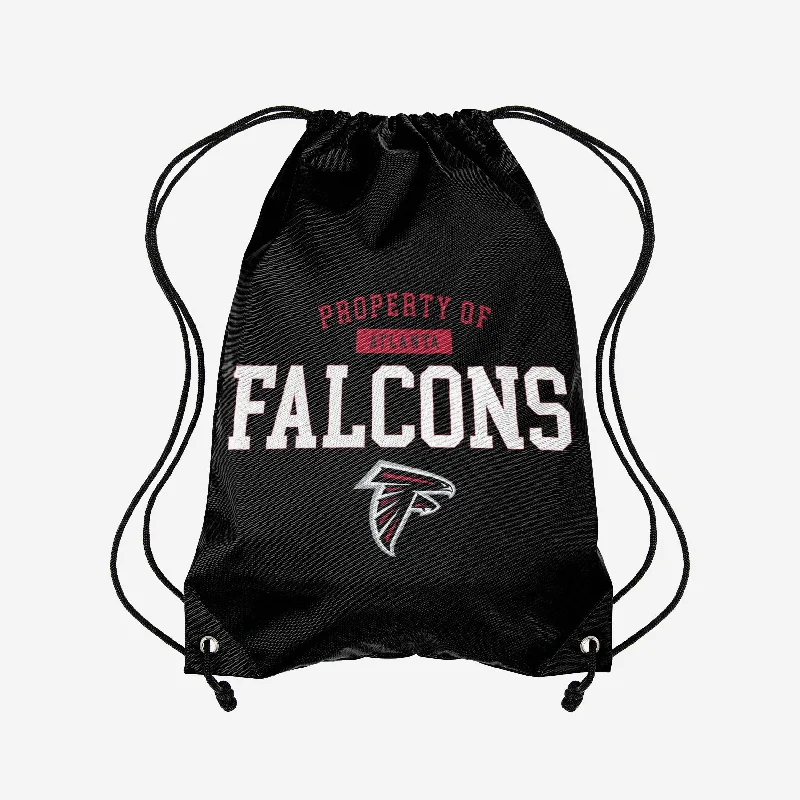 Atlanta Falcons Property Of Drawstring Backpack High-End Bags, Low-End Prices