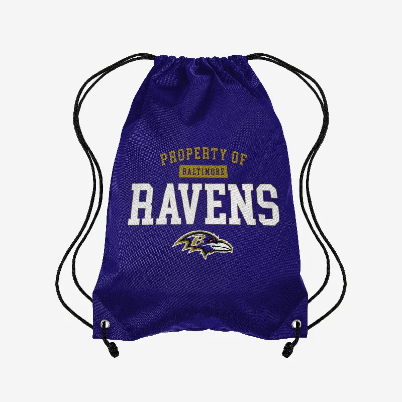Baltimore Ravens Property Of Drawstring Backpack Must-Have Bags, Big Discounts