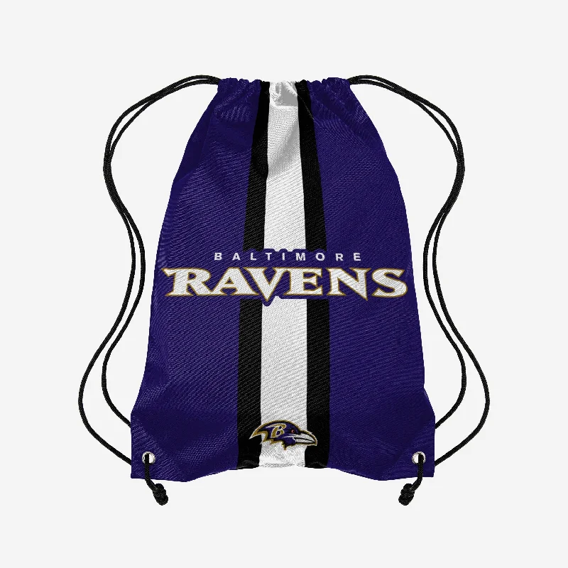 Baltimore Ravens Team Stripe Wordmark Drawstring Backpack