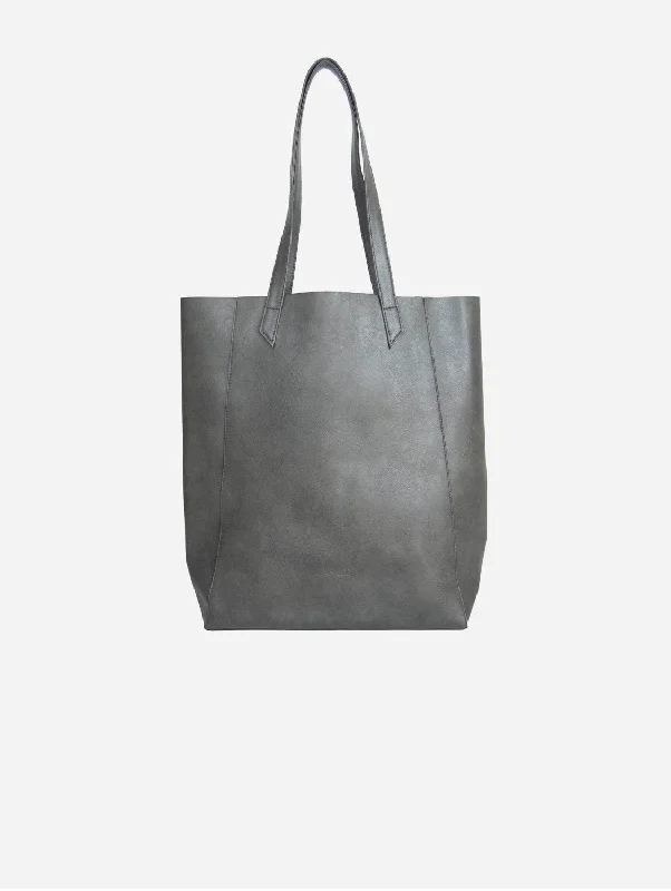 Basic Vegan Leather Everyday Tote Bag | Grey Trendy Handbags, Limited-Time Sale