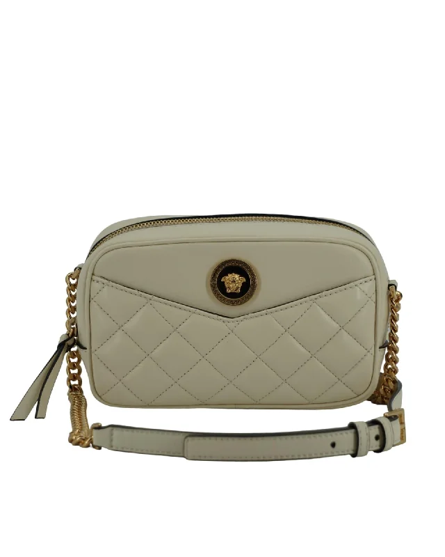 Versace Lamb Leather Small Crossbody Bag with Gold-Tone Hardware Your Perfect Bag At The Perfect Price Versace Lamb Leather Small Crossbody Bag with Gold-Tone Hardware Your Perfect Bag At The Perfect Price