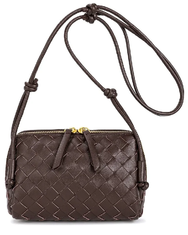 Tiffany & Fred Paris Hand-Woven Leather Crossbody Must-Have Bags, Big Discounts