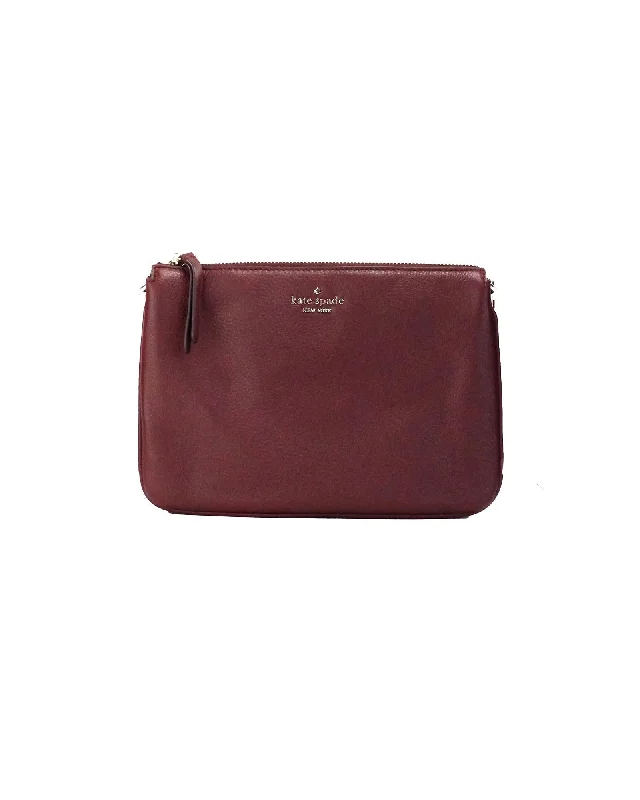 Kate Spade Leather Triple Gusset Crossbody Handbag - Cherrywood Stylish Bags, Unbeatable Prices Kate Spade Leather Triple Gusset Crossbody Handbag - Cherrywood Stylish Bags, Unbeatable Prices