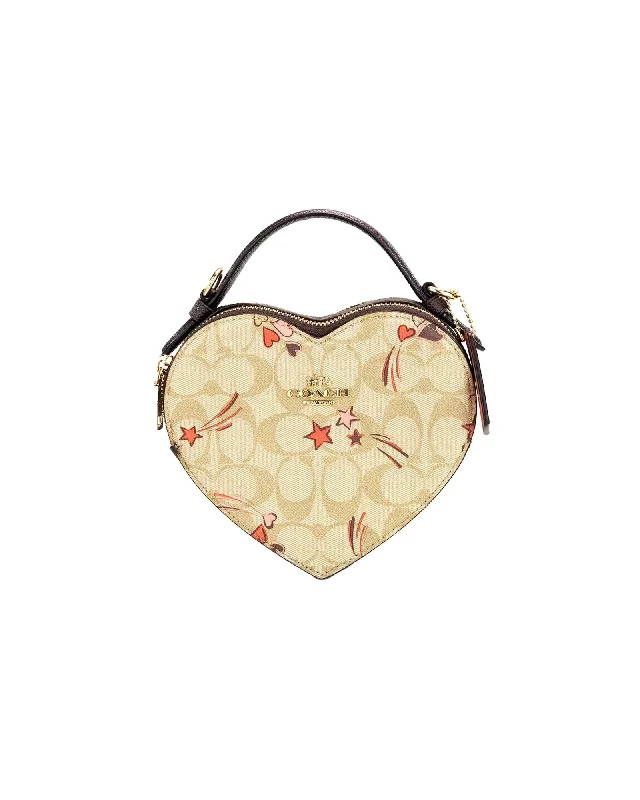 COACH  Heart Crossbody Bag Signature Canvas Premium Quality Bags, Budget Prices