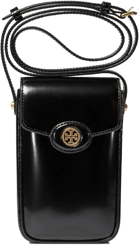 Tory Burch Women's Robinson Leather Phone Crossbody Bag, Black