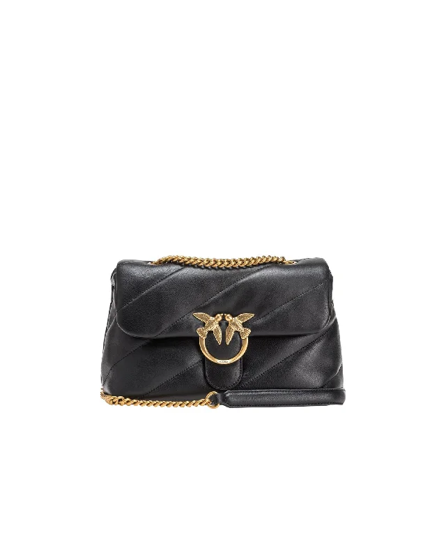Pinko Love Bag Mini Shoulder Bag Black Quilted Leather Fashion-Forward Bags, Now On Sale Pinko Love Bag Mini Shoulder Bag Black Quilted Leather Fashion-Forward Bags, Now On Sale