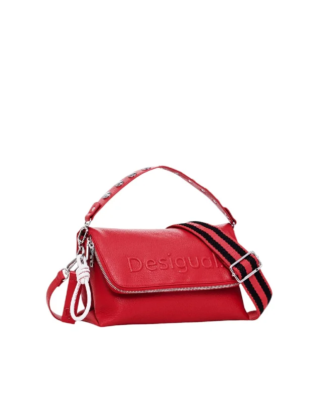 Desigual  Aitana Embossed Leather Shoulder Bag Stylish Totes, Special Discounts