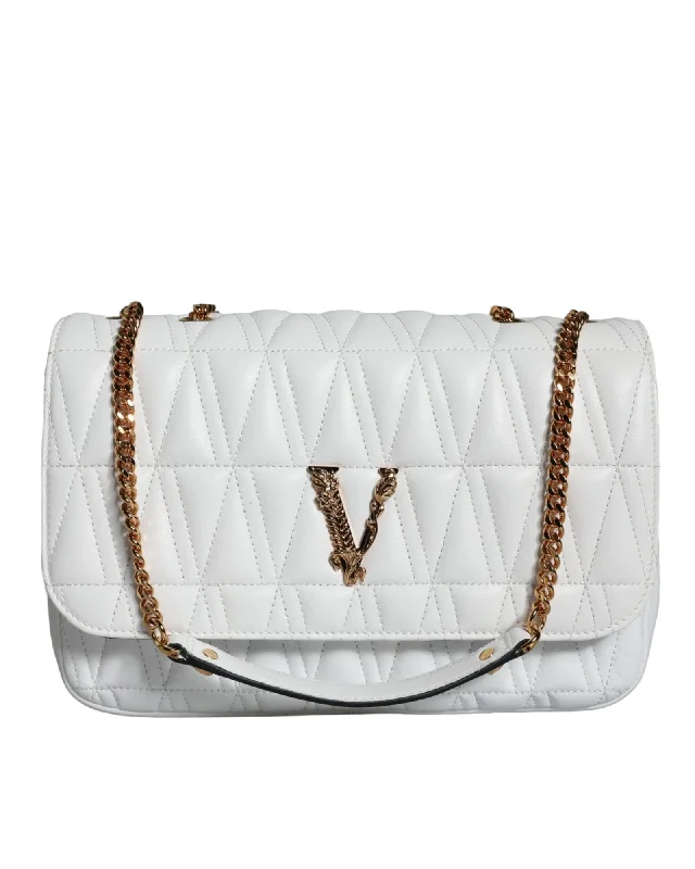 Versace La Medusa Chain Shoulder Bag - White Your Perfect Bag At The Perfect Price Versace La Medusa Chain Shoulder Bag - White Your Perfect Bag At The Perfect Price