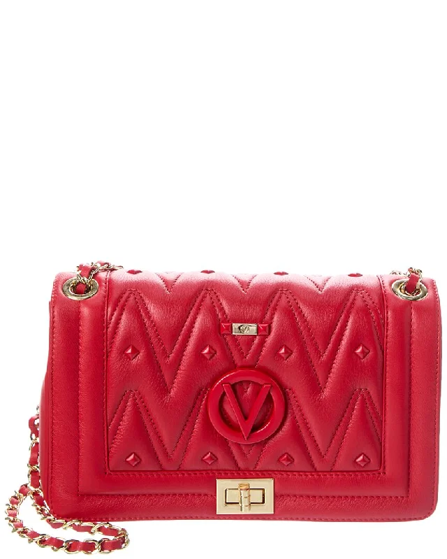 Valentino By Mario Valentino Alice Diamond Leather Shoulder Bag Stylish Handbags With Exclusive Online Discounts