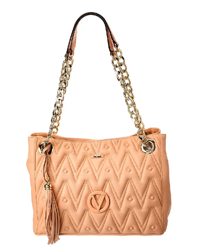 Valentino By Mario Valentino Luisa Diamond Leather Shoulder Bag Everyday Elegance At Lower Prices