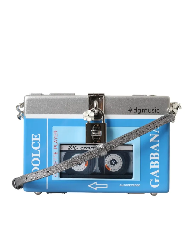 Dolce & Gabbana Cassette Player Shoulder Bag Blue Trendy & Timeless Bags, Now On Sale Dolce & Gabbana Cassette Player Shoulder Bag Blue Trendy & Timeless Bags, Now On Sale
