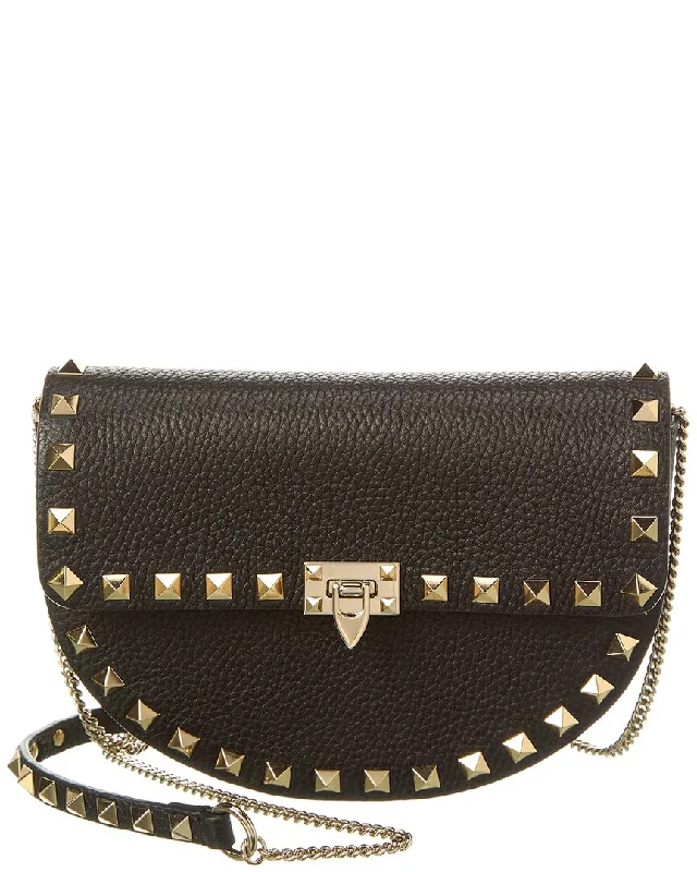 Valentino Rockstud Mini Grainy Leather Shoulder Bag Stylish Totes, Special Discounts