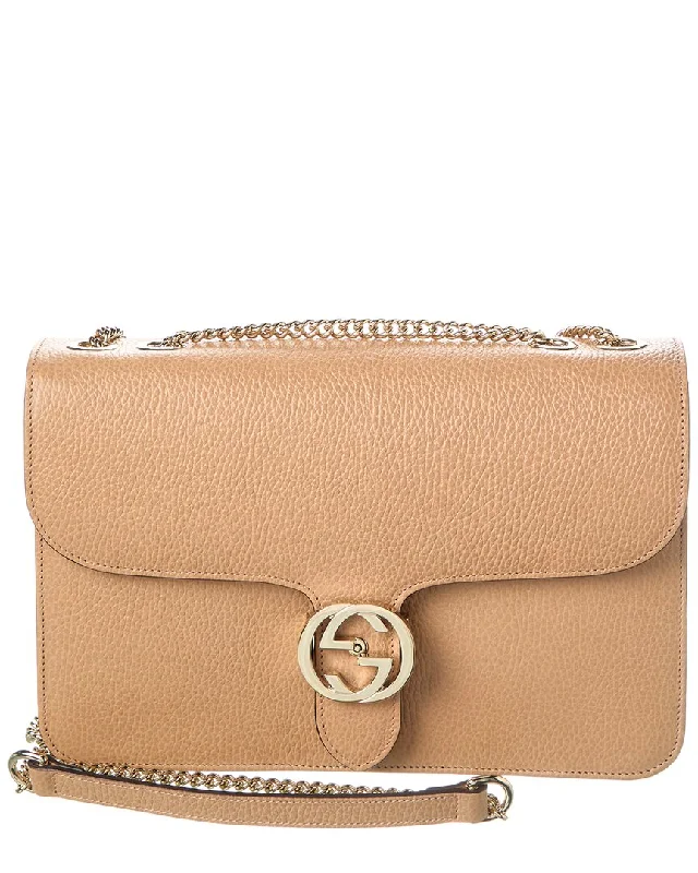 Gucci Interlocking G Leather Shoulder Bag Classic Bags, Exclusive Deals