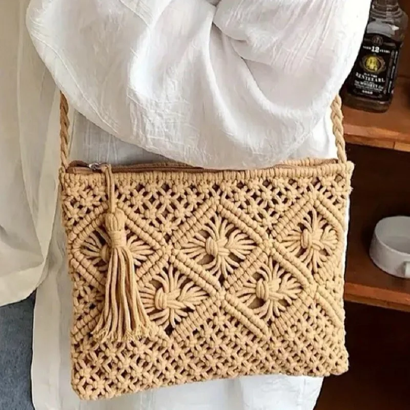 Bohemian Crochet Shoulder Bag Stylish Totes, Special Discounts