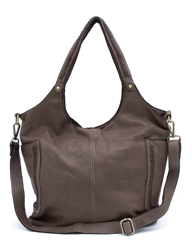 Julia Slouchy Tote, Mushroom Luxury Totes, Affordable Prices