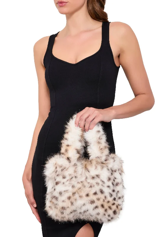 Animal Print Faux Fur Mini Tote Bag Upgrade Your Look With Our Bag Sale