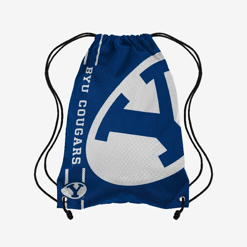 BYU Cougars Big Logo Drawstring Backpack Flash Sale On Designer Bags