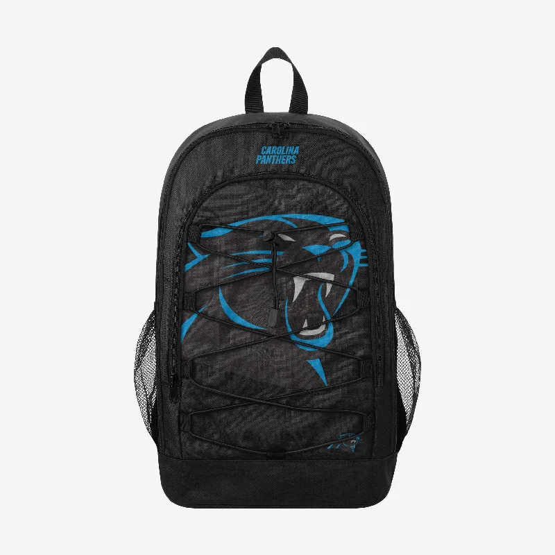 Carolina Panthers Big Logo Bungee Backpack Stylish Bags At Unbeatable Prices