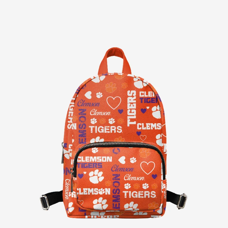 Clemson Tigers Logo Love Mini Backpack