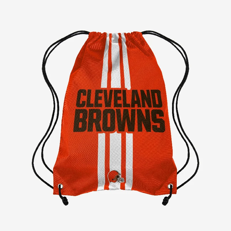 Cleveland Browns Team Stripe Wordmark Drawstring Backpack