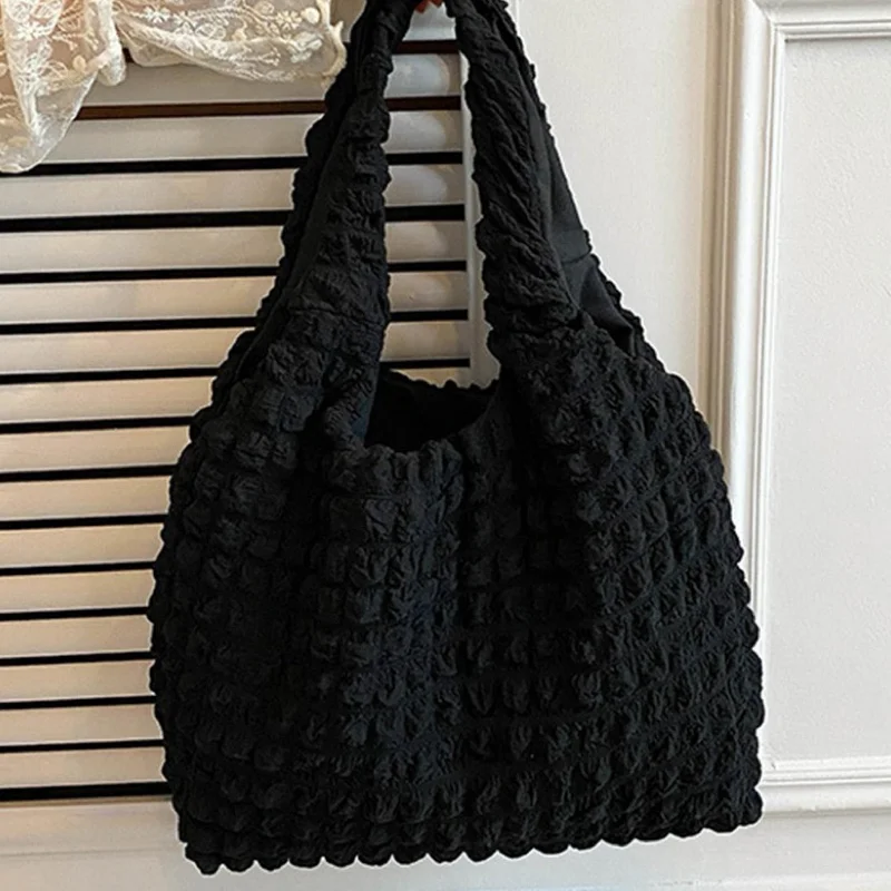 Cloud Puffy Shoulder Tote Bag Black Handbag Deals You'll Love