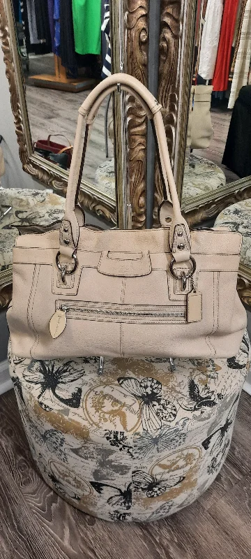 Coach Pebble Leather Shoulder Tote Handbag