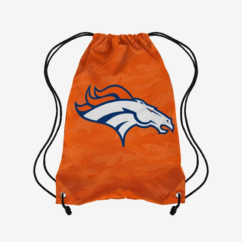 Denver Broncos Big Logo Camo Drawstring Backpack Luxury Handbags, Budget-Friendly