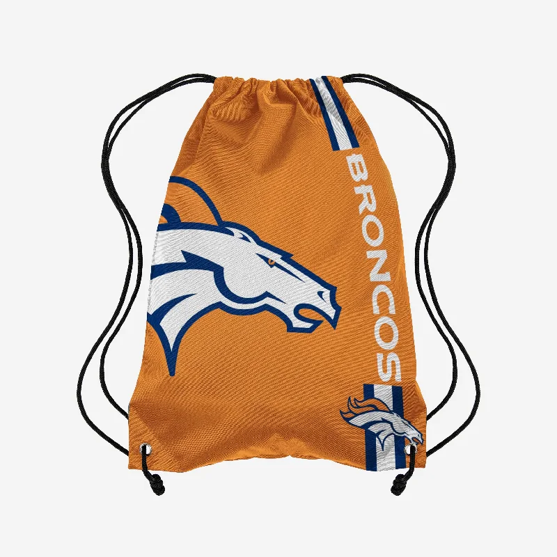 Denver Broncos Orange Alternate Color Big Logo Drawstring Backpack Statement Bags At Unbelievable Discounts – Shop Today