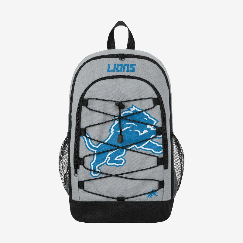 Detroit Lions Big Logo Bungee Backpack Must-Have Bags With Big Savings