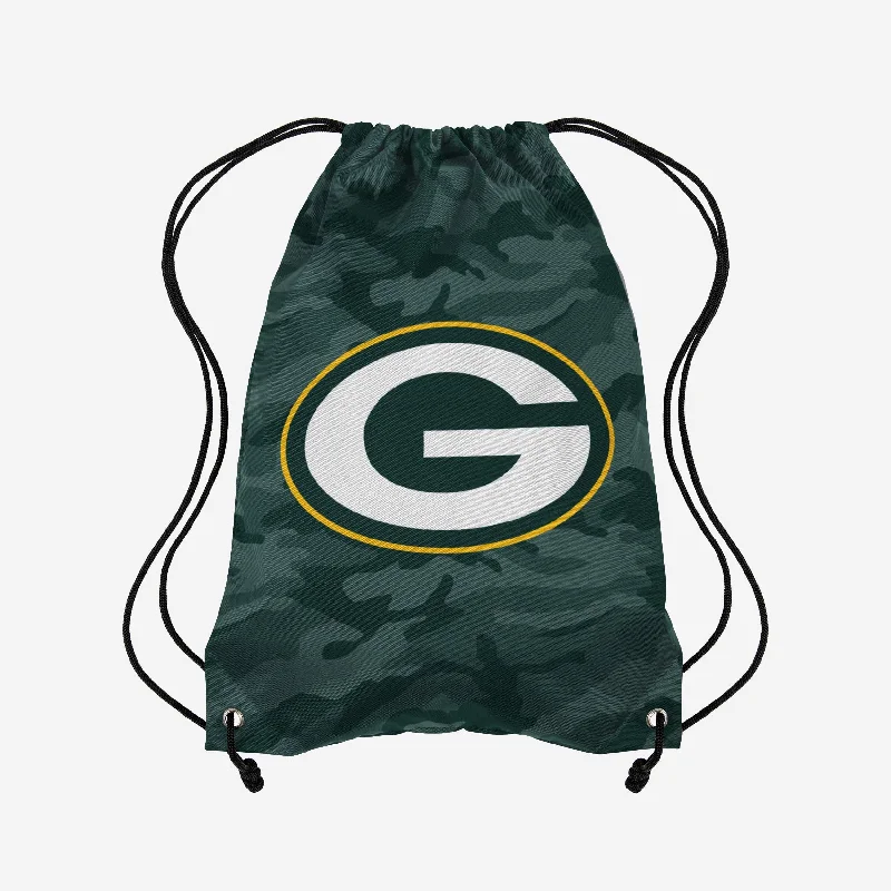 Green Bay Packers Big Logo Camo Drawstring Backpack Chic Bags, Shop Now & Save