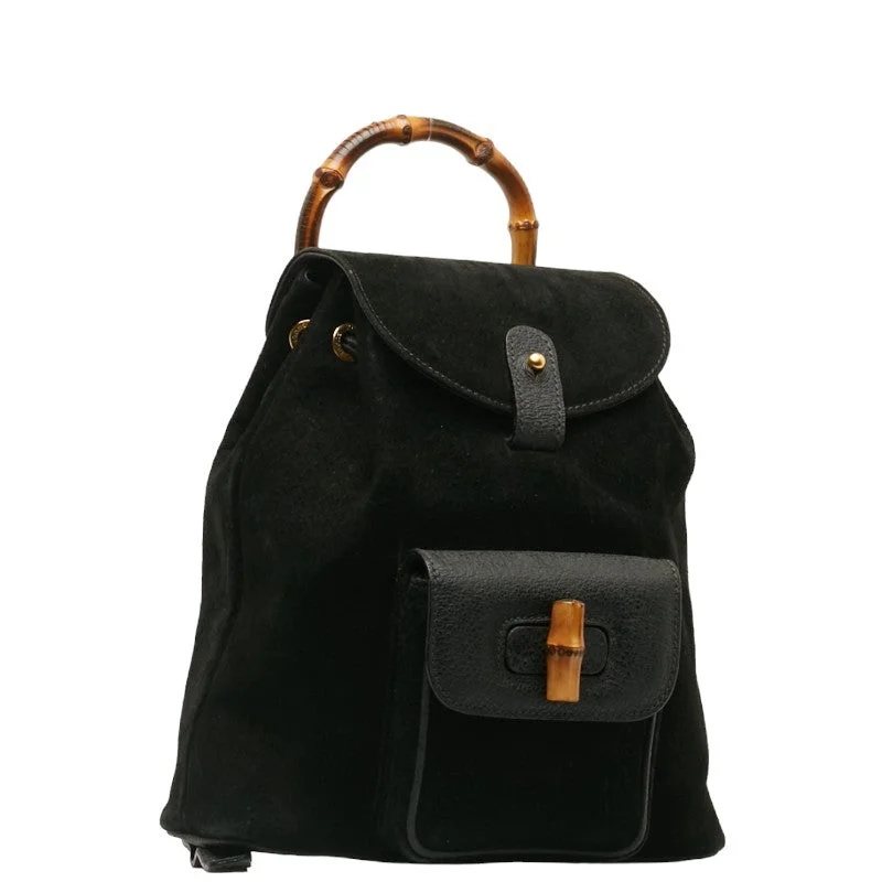 Gucci Bamboo Lock Backpack 0032034 Black Sword Lady Gucci