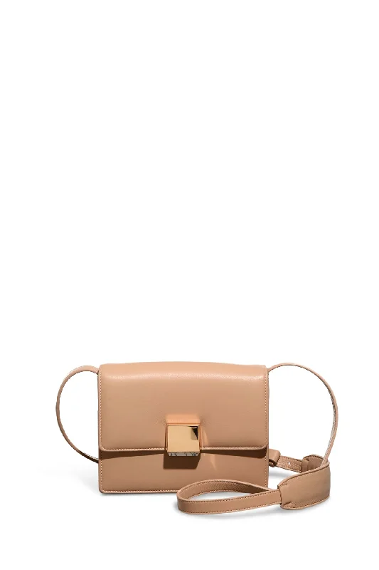 Mercedes Shoulder Bag in Nude Nappa Leather