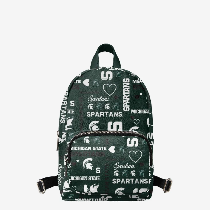 Michigan State Spartans Logo Love Mini Backpack