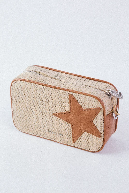 Mini Meme Crossbody Handbag, Camel Raffia | Vintage Havana Fashion Bags, Limited Offer Mini Meme Crossbody Handbag, Camel Raffia | Vintage Havana Fashion Bags, Limited Offer