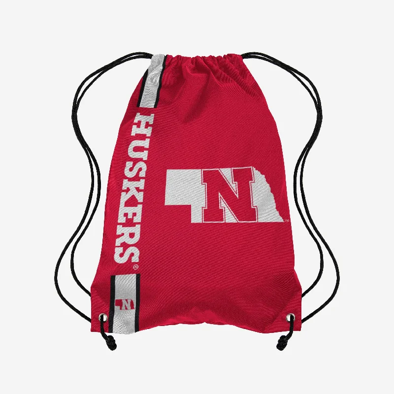 Nebraska Cornhuskers Big Logo Drawstring Backpack