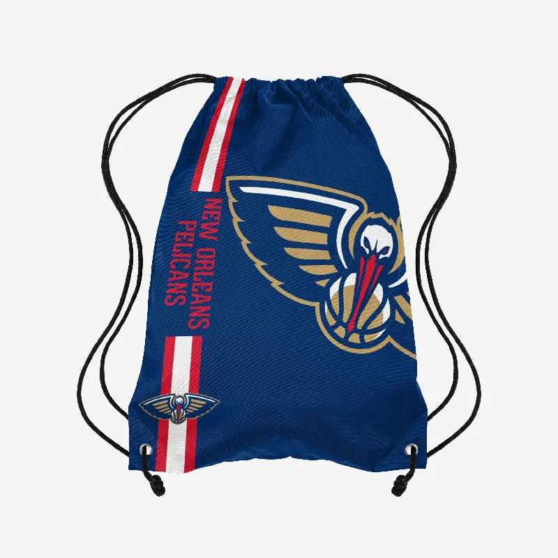 New Orleans Pelicans Big Logo Drawstring Backpack Premium Bags At Special Prices