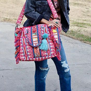 Pink Boho Tote