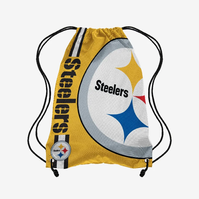 Pittsburgh Steelers Yellow Alternate Color Big Logo Drawstring Backpack Trendy Purses With Limited-Time Offers Pittsburgh Steelers Yellow Alternate Color Big Logo Drawstring Backpack Trendy Purses With Limited-Time Offers