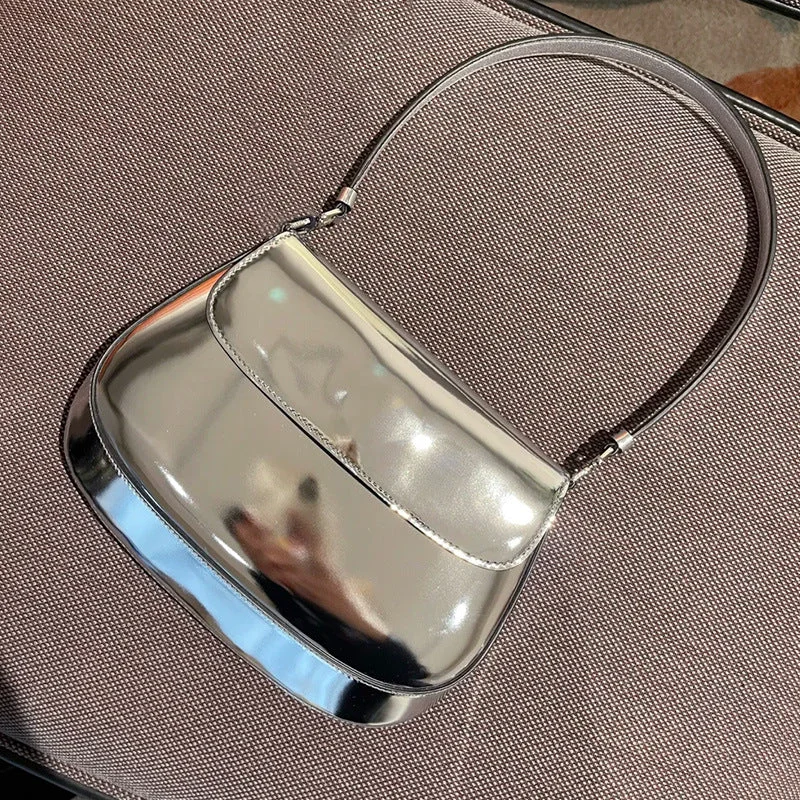 Silver underarm shoulder bag 779953461759 Chic Bags, Shop Now
