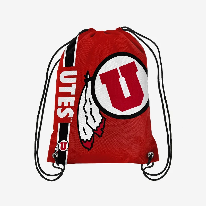 Utah Utes Big Logo Drawstring Backpack