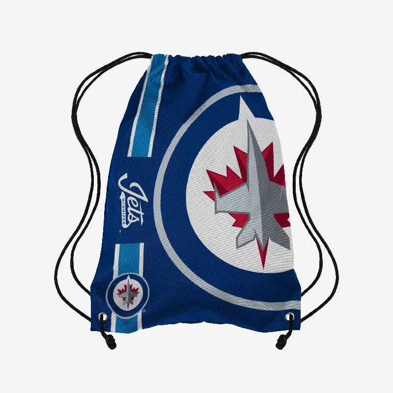 Winnipeg Jets Big Logo Drawstring Backpack Timeless Bags, Flash Sale