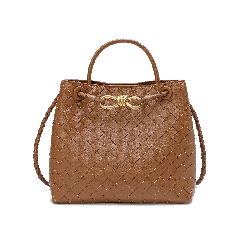 Woven Leather Top-handle/ Shoulder Bag Chic And Affordable Bags – Grab Yours Today