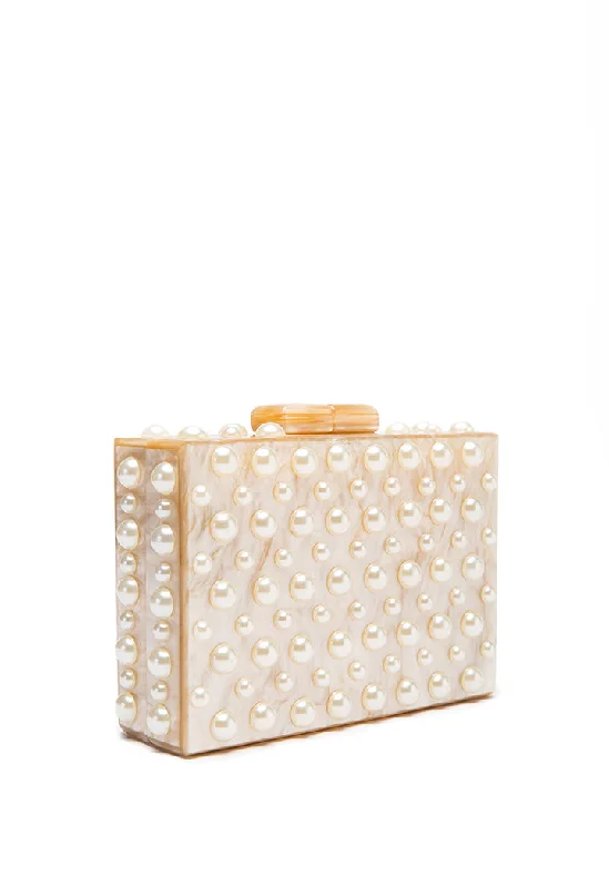 Pearly Resin Clutch Bag Fashion Bags, Huge Savings