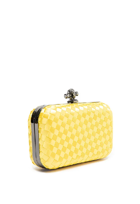 Solid Knot Woven Clutch Bag Elegant Bags, Limited Stock Available