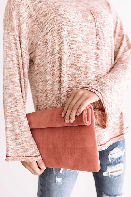 Brooklyn Happy Hour Faux Suede Clutch In Pink Must-Have Bags, Big Discounts