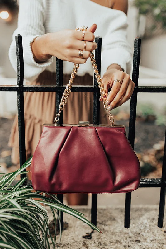 Serving Up Sass Faux Leather Clutch In Windsor Wine Timeless Bags, Flash Sale